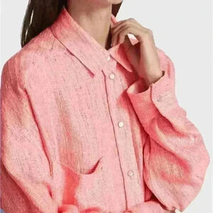 IRO FOUNDA OVERSIZED CORAL SHIRT SHACKET